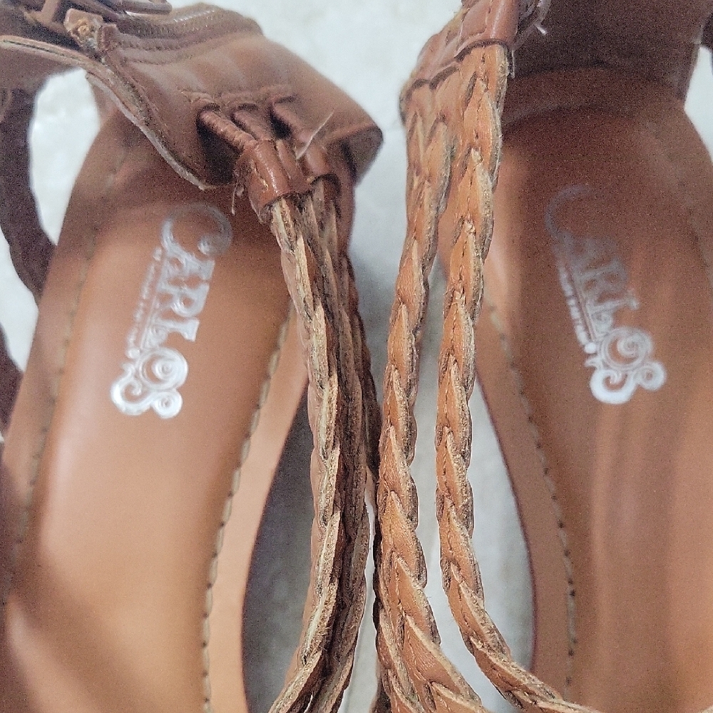 Carlos by Carlos Santana Braided Brown Sandals - Picture 2 of 4